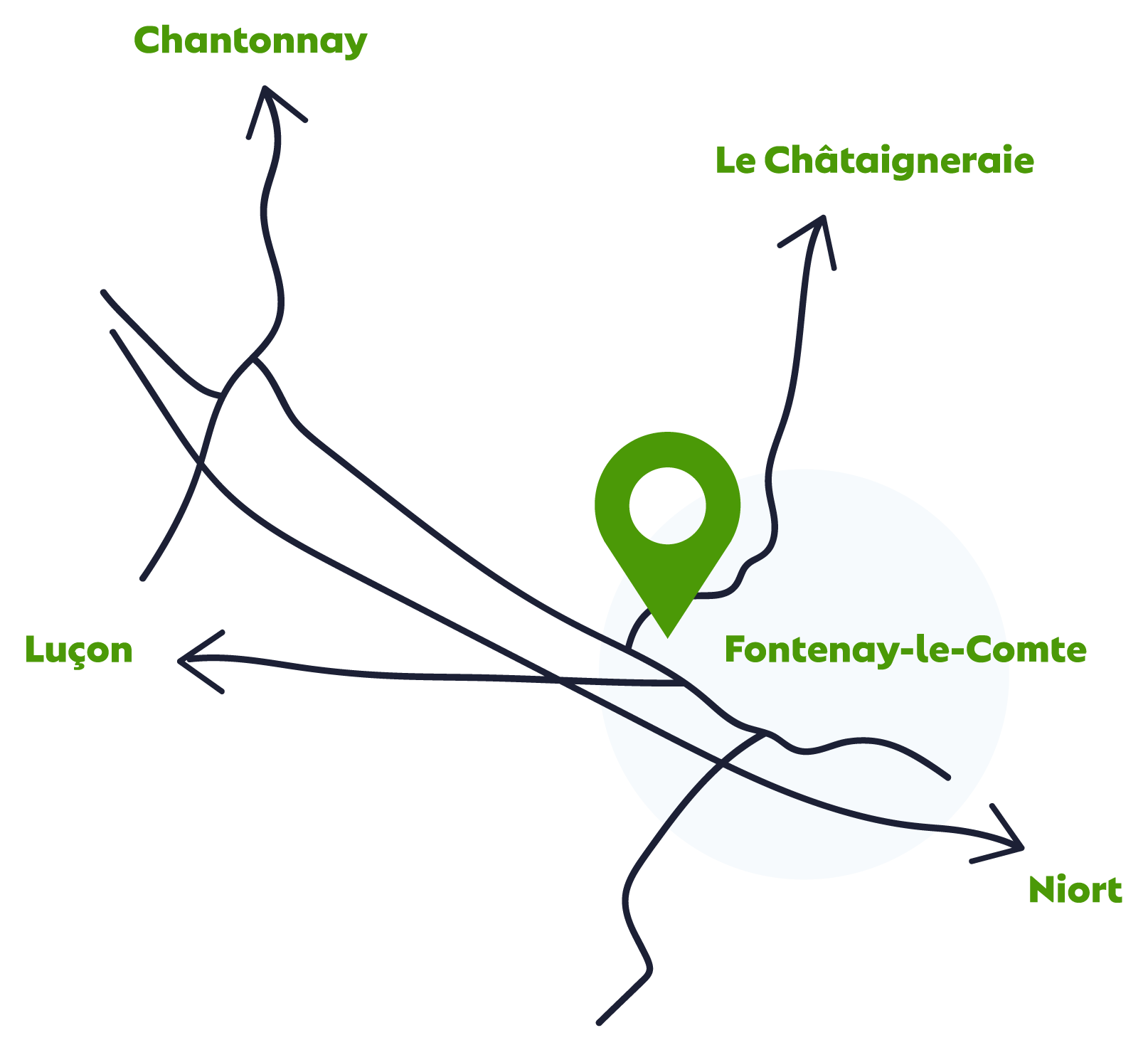 Nous trouver près de Fontenay-le-Comte Nous trouver près de Fontenay-le-Comte
